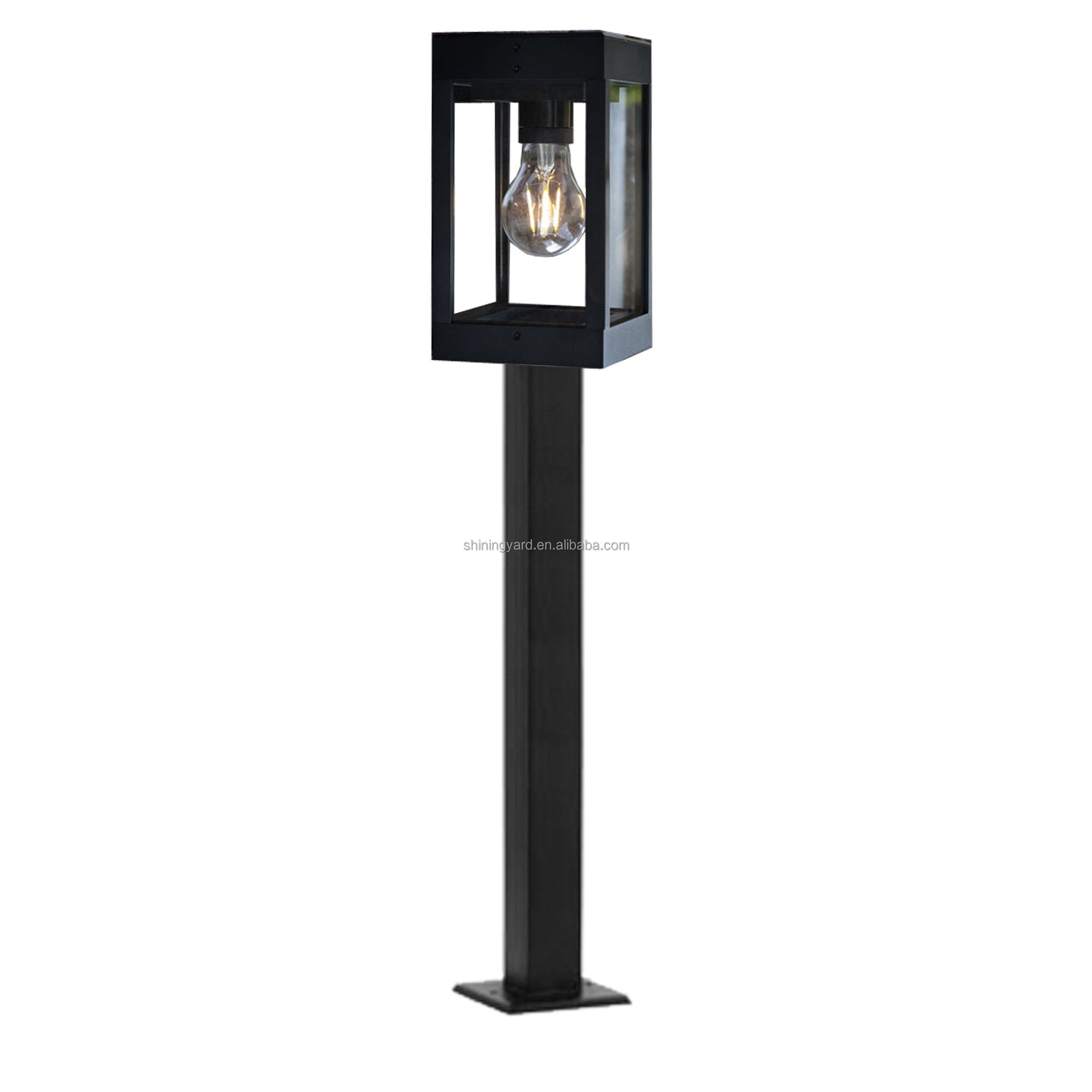 Super Bright 4W Waterproof IP54 Aluminum Solar Bollard Modern LED 6000K Daylight Garden Landscape Outdoor Light