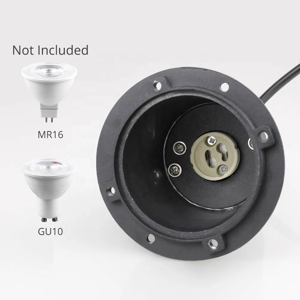 Round GU10 G5.3 MR16 IP67 Waterproof Stainless Steel Recessed Underground Inground Floor Buried Uplight Light