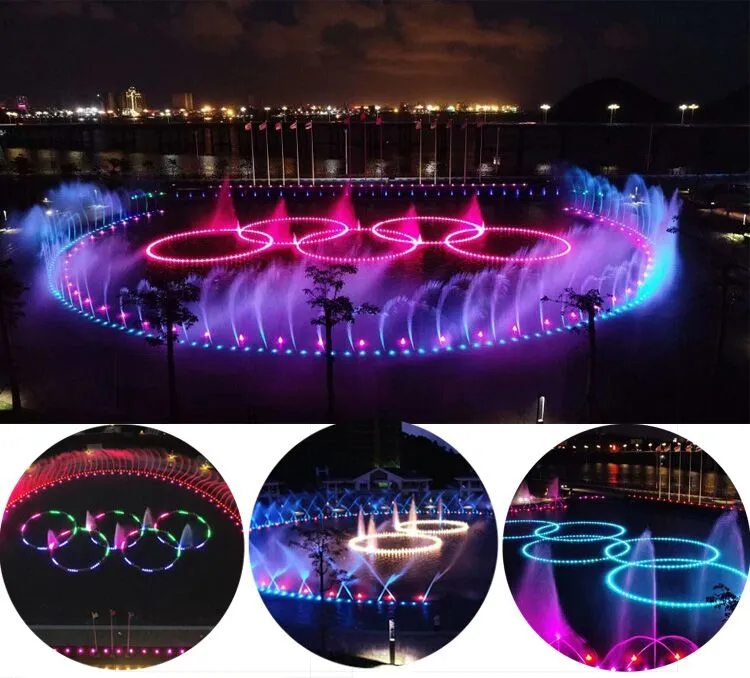 RoHS Cast Aluminum IP68 Waterproof RGB Water Jet Underwater LED Fountain Lights Application
