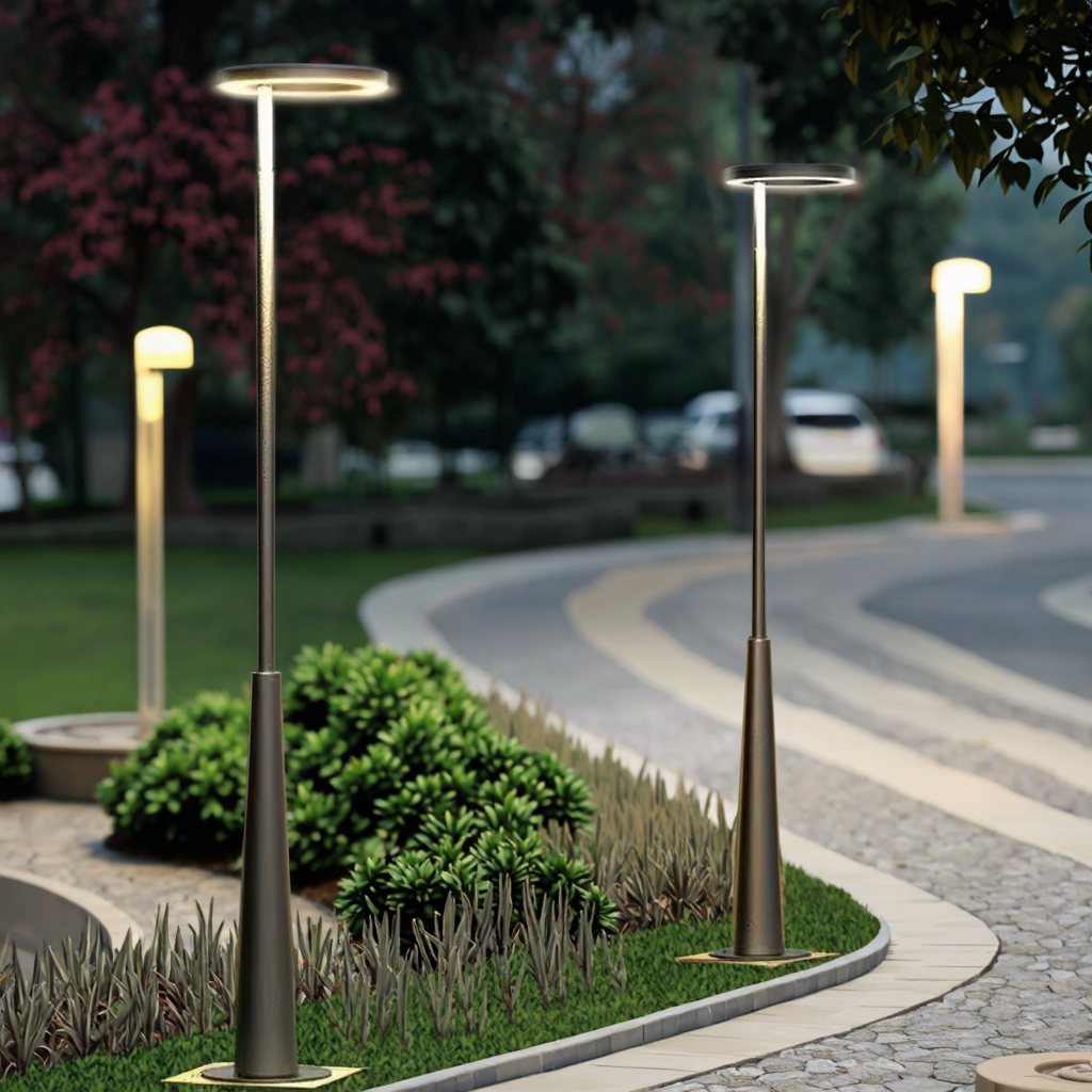 50W 3-Meter Warm White LED Bollard Light IP65 Garden Lamp for Road &amp; Landscape AC Power Supply Factory Price