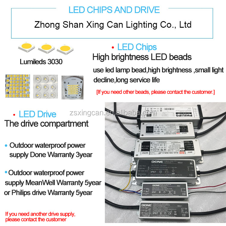 IP65 rated canopy light display