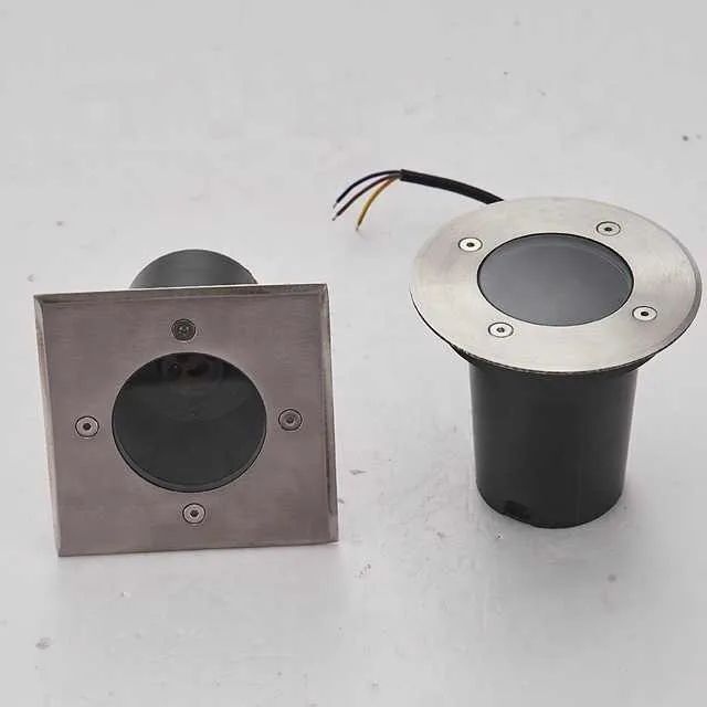 Round GU10 G5.3 MR16 IP67 Waterproof Stainless Steel Recessed Underground Inground Floor Buried Uplight Light