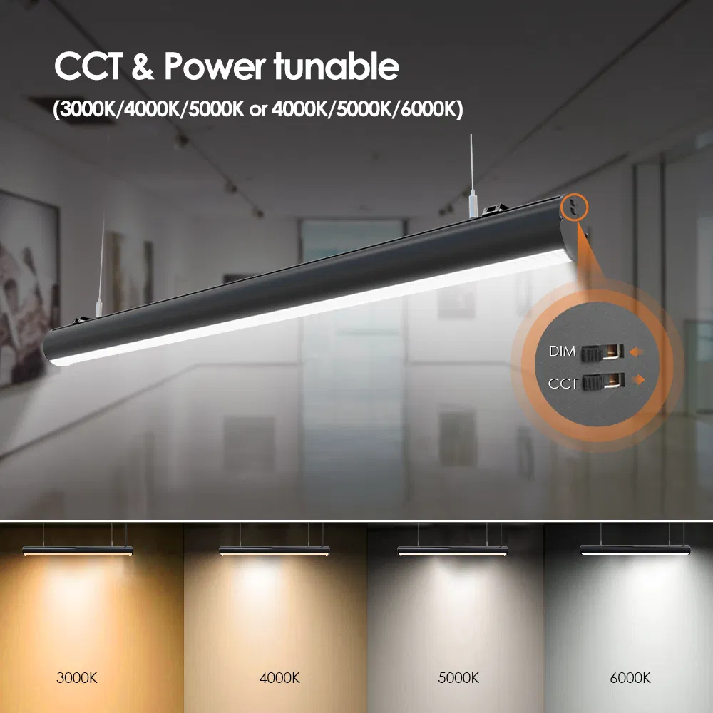 DIP Switch Power Indirect Light Linear Lighting for Shcool and Office