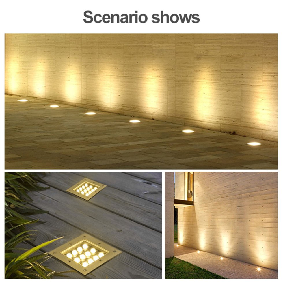 Aluminum Pathway Landscape Step Lamp Square Underground Light LED Inground Light