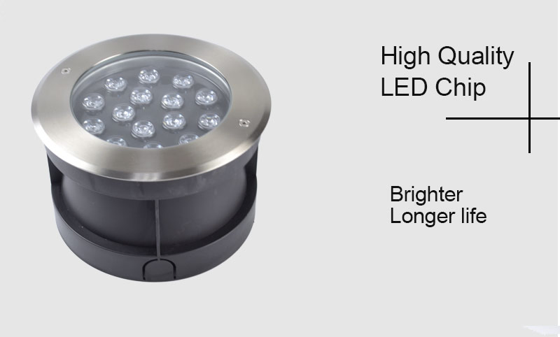 Hotook Premium Recessed LED Underground Lights WiFi APP Control Stainless Steel 15W RGB LED Inground Lights