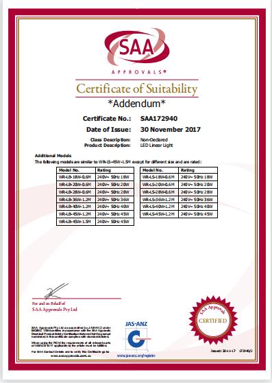 Certification document 1