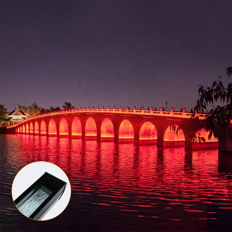 Outdoor Dynamic LED Water Wave Ripple Light Wall Washer RGBW 4 in 1 Water Pattern Building Landscape Light