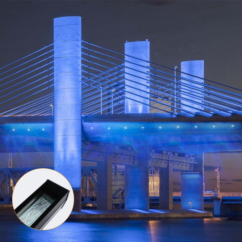 Outdoor Dynamic LED Water Wave Ripple Light Wall Washer RGBW 4 in 1 Water Pattern Building Landscape Light