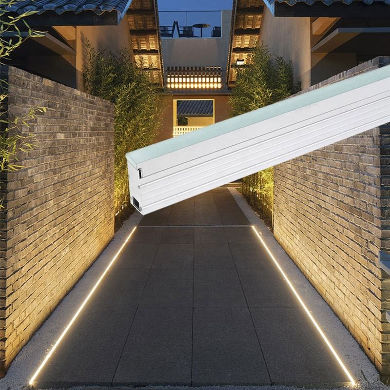 Warm White RGBW LED Linear Inground Brick Lights Stage Floor Tile Underground Lights for Square Garden Lighting