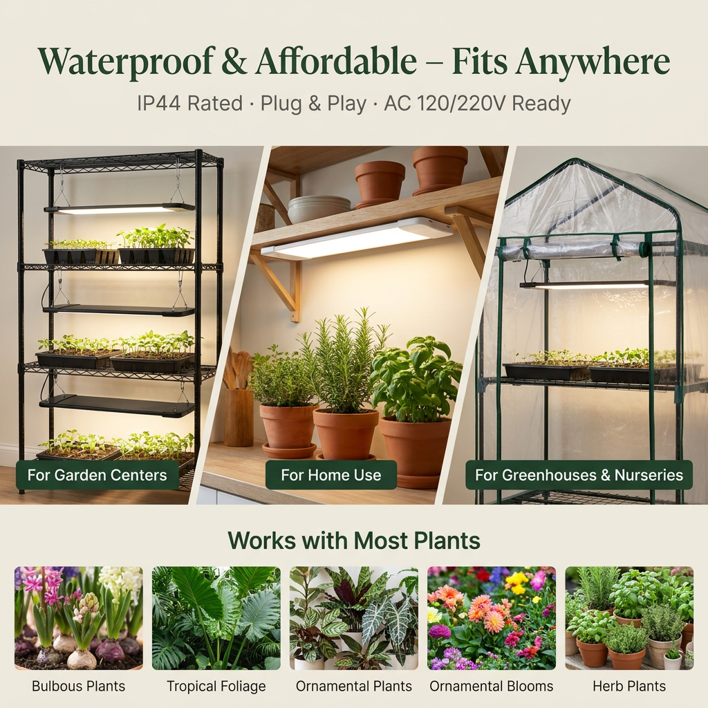 Grow Light for Seed Starting Tray 3 Spectra 24V Safe Grow Light with Timer for Seedling Veg Bloom
