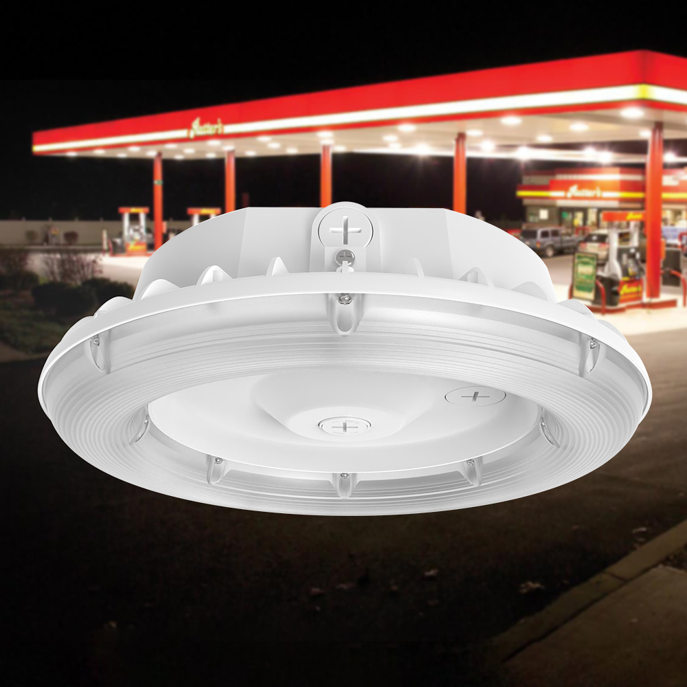 Wholesale New AC120-277V Round LED 100W Canopy Light Parking Garage Lights Garage Fixture Canopy Lighting for Warehouse Storage