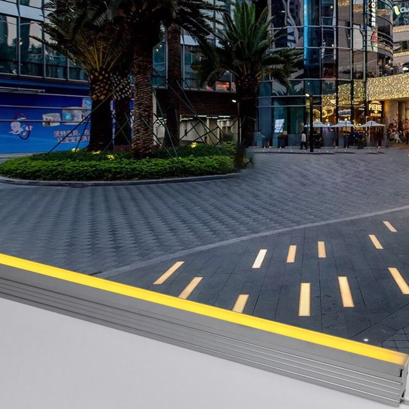 Warm White RGBW LED Linear Inground Brick Lights Stage Floor Tile Underground Lights for Square Garden Lighting