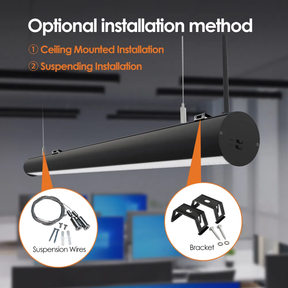 DIP Switch Power Indirect Light Linear Lighting for Shcool and Office