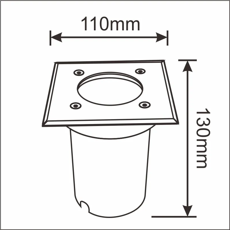 Round GU10 G5.3 MR16 IP67 Waterproof Stainless Steel Recessed Underground Inground Floor Buried Uplight Light