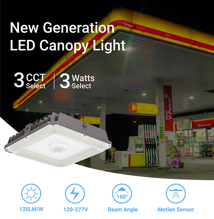 Aluminum Alloy Gas Station Canopy Light 180w 200w 240w LED Lighting Ceiling-Mounted Suitable for Gas Stations and Living Rooms