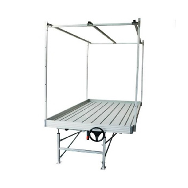 Mobile Hydroponic Ebb And Flood Tray Rolling Table Grow Sliding Bench For Greenhouse Cultivation