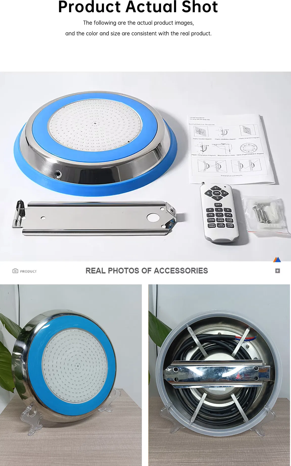 12V IP68 Waterproof RGB LED Pool Light, Energy-Efficient & Durable Underwater Lighting Swimming Pool Light Underwater LED-Light
