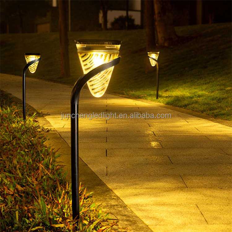 Modern Design Round 5W Landscape Bollard Light Outdoor Waterproof Led Solar Garden Lights for Garden Courtyard