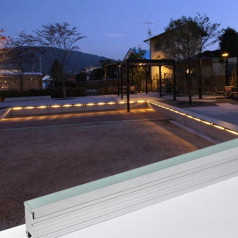 Warm White RGBW LED Linear Inground Brick Lights Stage Floor Tile Underground Lights for Square Garden Lighting
