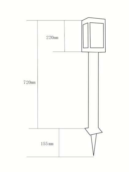 Super Bright 4W Waterproof IP54 Aluminum Solar Bollard Modern LED 6000K Daylight Garden Landscape Outdoor Light