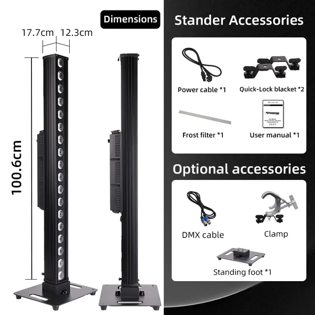 18X20W LED Pixel Bar IP66 PRO Waterproof LED Wall Washer DJ Light Bar Flashing Effect Party Stage Light