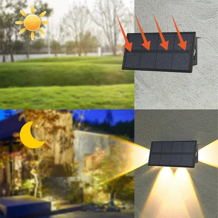 Outdoor Solar Wall Lamp IP65 Waterproof Wall Washer Light
