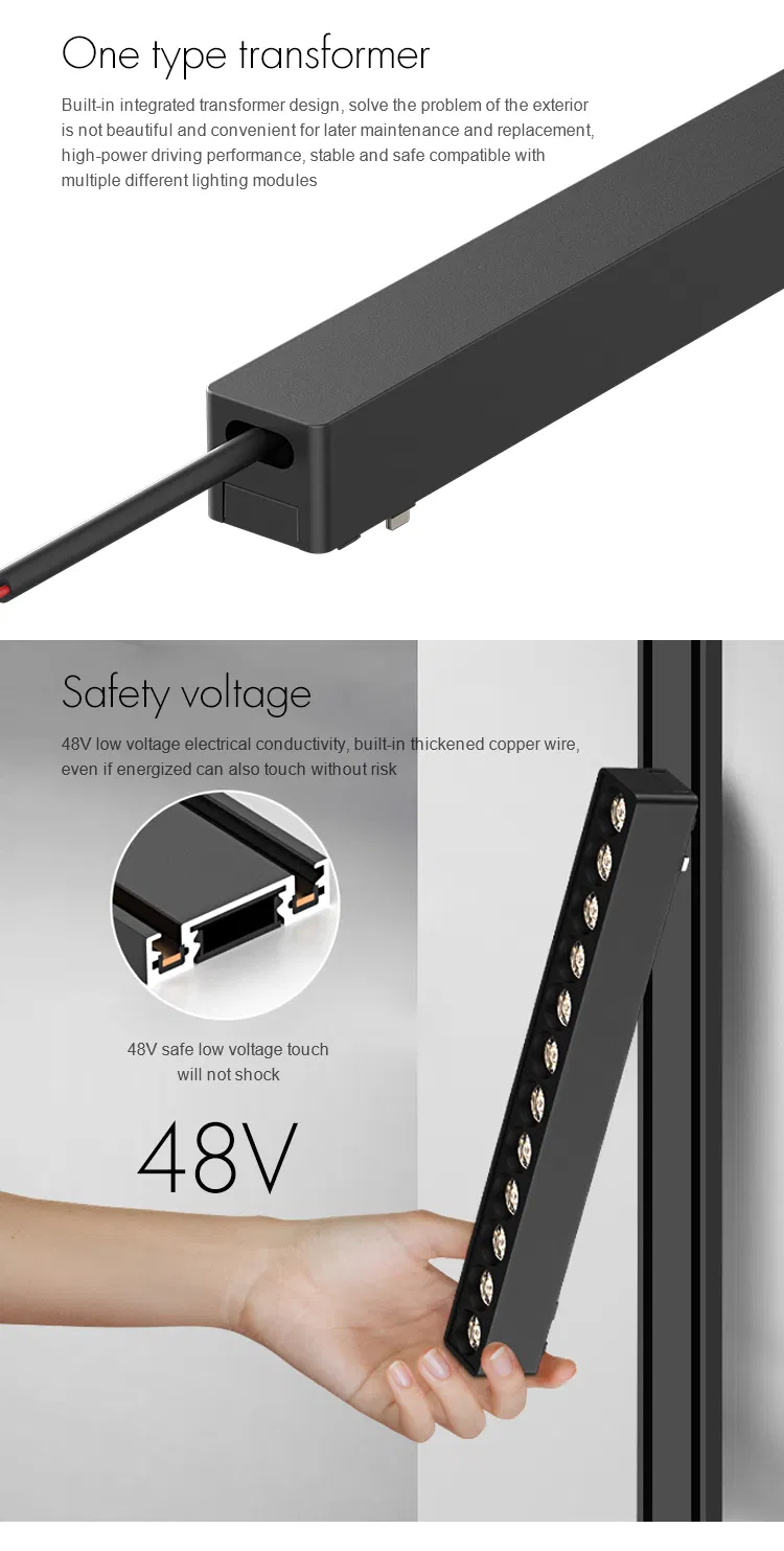 12W 20W 30W Modern Track Lighting Magnetic Grill Light