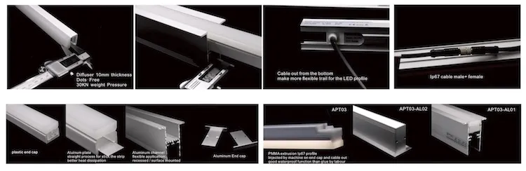 Product details for Inground LED Aluminum Profile Light
