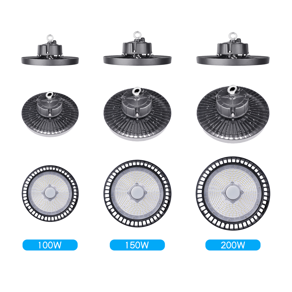 ZIGBEE Led 100W 150W 200W Industrial Lighting Highbay Lamp Fixture Warehouse Garage Canopy UFO Led High Bay Light
