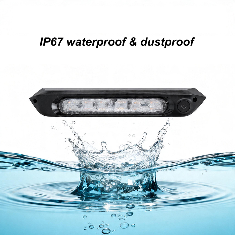 DC12-28V Dimmable RV LED Awning Porch Light, Touch Control Exterior Scene Light for Trailer Caravan Campervan Motorhome Canopy