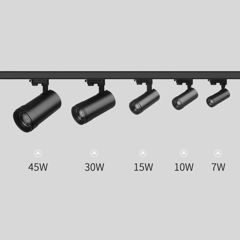 10W 20W 30W UL Aluminum Adjustable CRI97 3CCT 0-10V Dimmable Zoomable museum Gallery Hotel Shapeable COB Led Track Spotlight