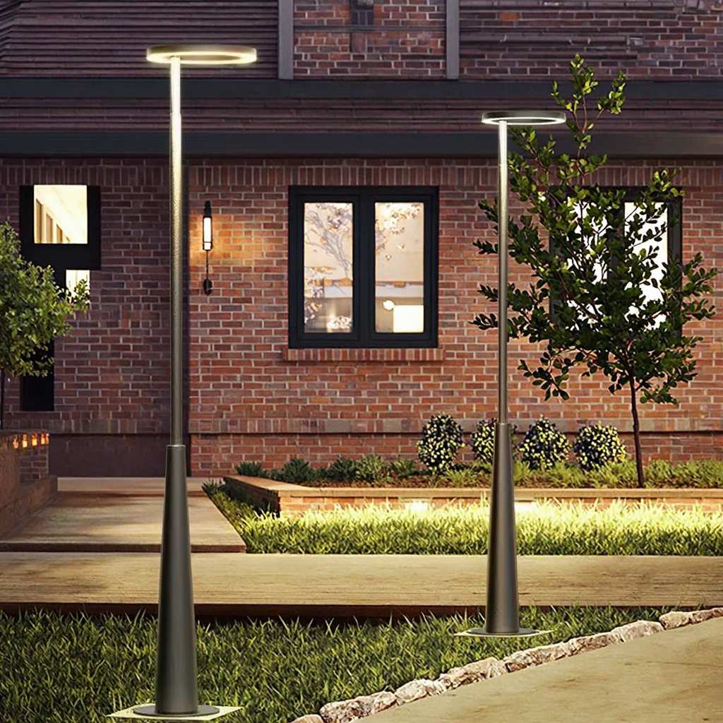 50W 3-Meter Warm White LED Bollard Light IP65 Garden Lamp for Road &amp; Landscape AC Power Supply Factory Price