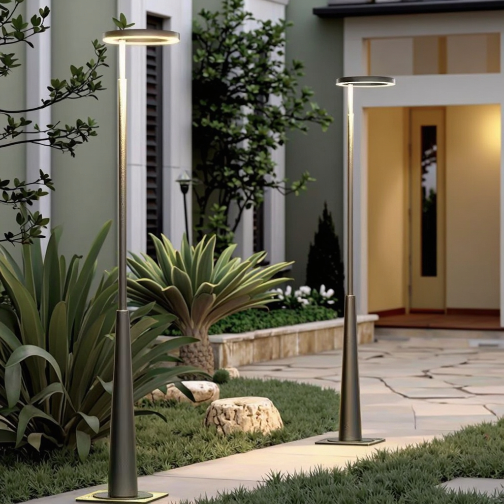 50W 3-Meter Warm White LED Bollard Light IP65 Garden Lamp for Road &amp; Landscape AC Power Supply Factory Price