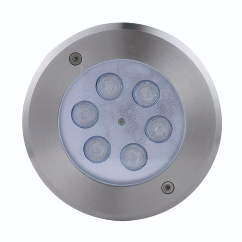 Stainless Steel IP68 Waterproof RGB Inground Garden Floor 6W Round LED Underground Light