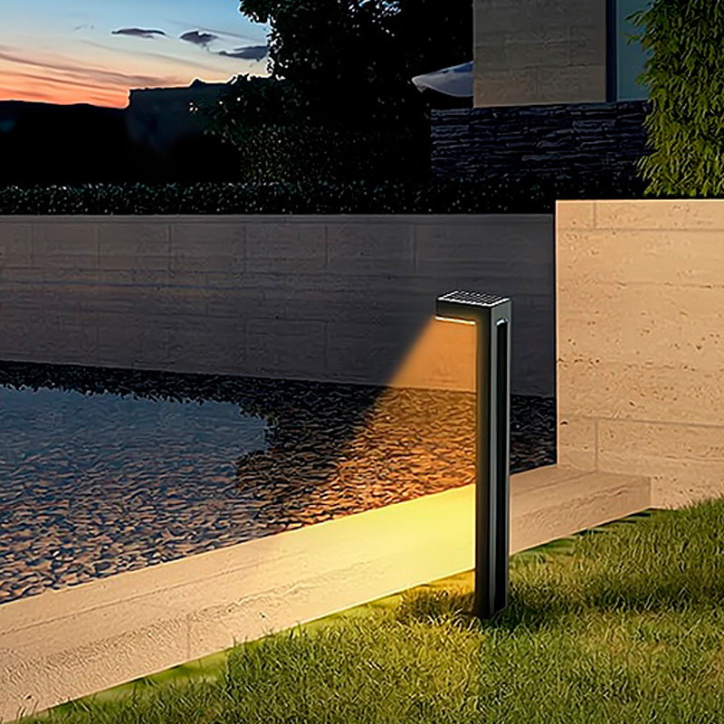 Dawn All-in-One Customized 300MM 600MM 800MM Solar LED Lawn Light Bollard IP65 for Gardens Hot Sale Aluminum Body