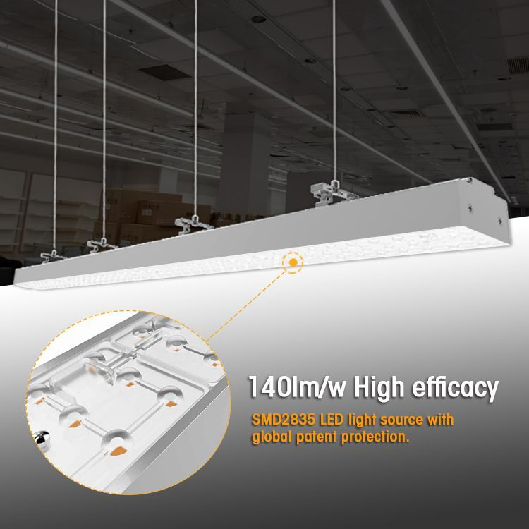 IP40 Ik09 Linear Light with Instant Seamless Connection 140lm/W Luminous Efficacy