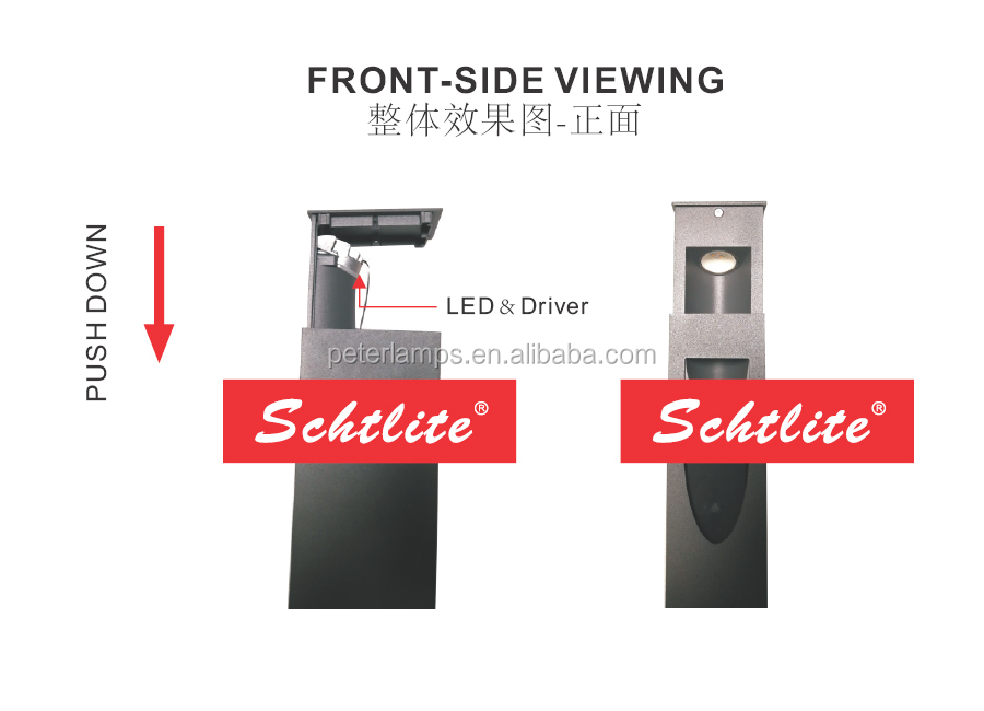 Garden Outdoor One Single Side DOME Led Bollard Lighting Real View B