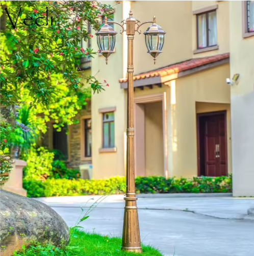 Outdoor Aluminum IP65 LED Bollard Light Warm White Garden Lamp Waterproof AC Wall-Mounted Dimmable 270 Beam Angle CRI80 Ra80