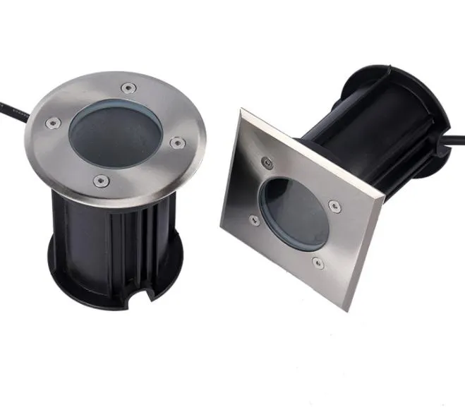 Round GU10 G5.3 MR16 IP67 Waterproof Stainless Steel Recessed Underground Inground Floor Buried Uplight Light