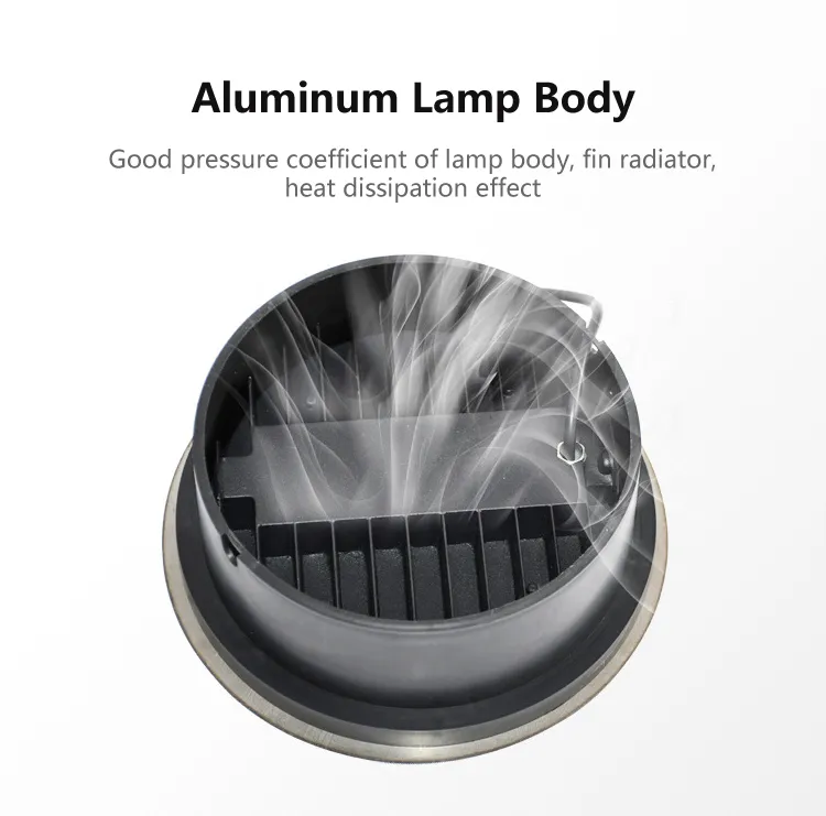 LED Round Waterproof IP67 Stainless Steel Outdoor Floor Recessed Underground Inground Garden Light