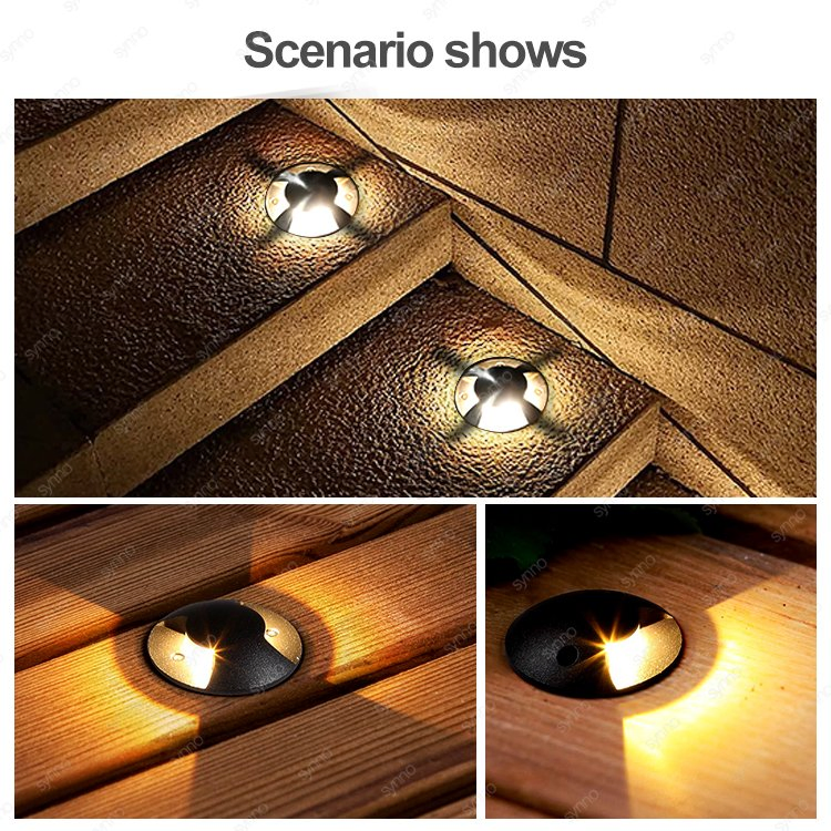 Half Moon Outdoor LED Step Light Deck Inground Lamp Underground Light