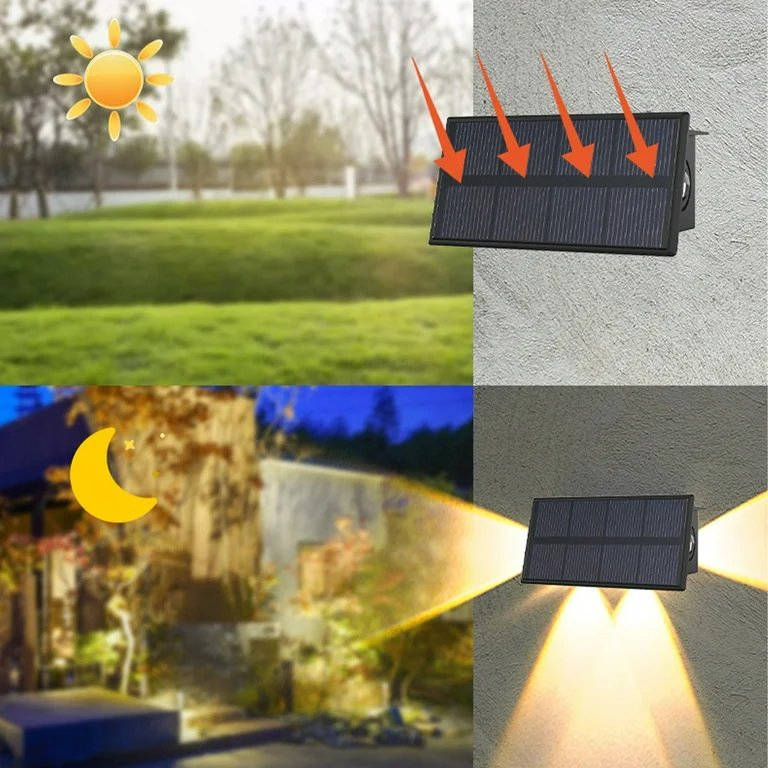 Grandview Outdoor Solar Wall Lamp IP65 Waterproof Wall Washer Light