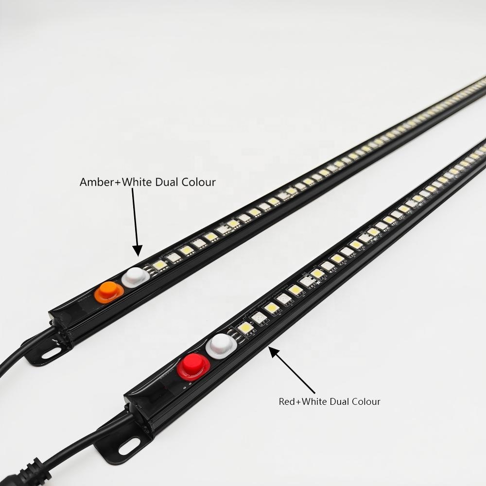 DC12V Dual Colour Led Canopy Light Bar 300mm/600mm/900mm/1200mm Customized Length Amber+White/ Red+White/Red+Amber With Switch