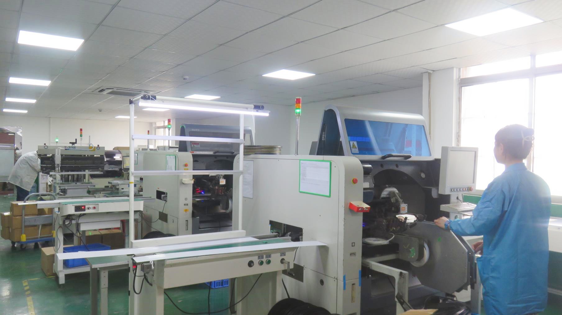 SMT surface mount technology production line at Dorde Lights factory