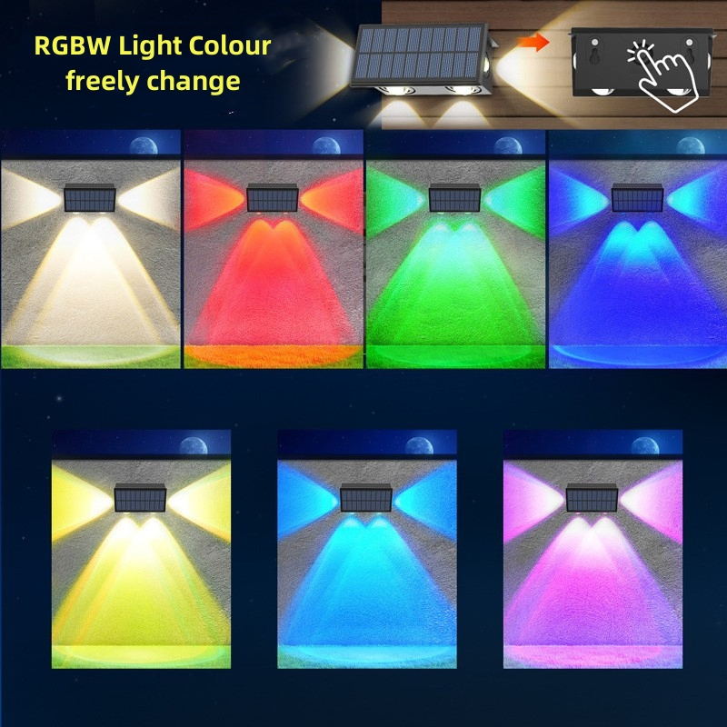 Grandview Outdoor Solar Wall Lamp IP65 Waterproof Wall Washer Light