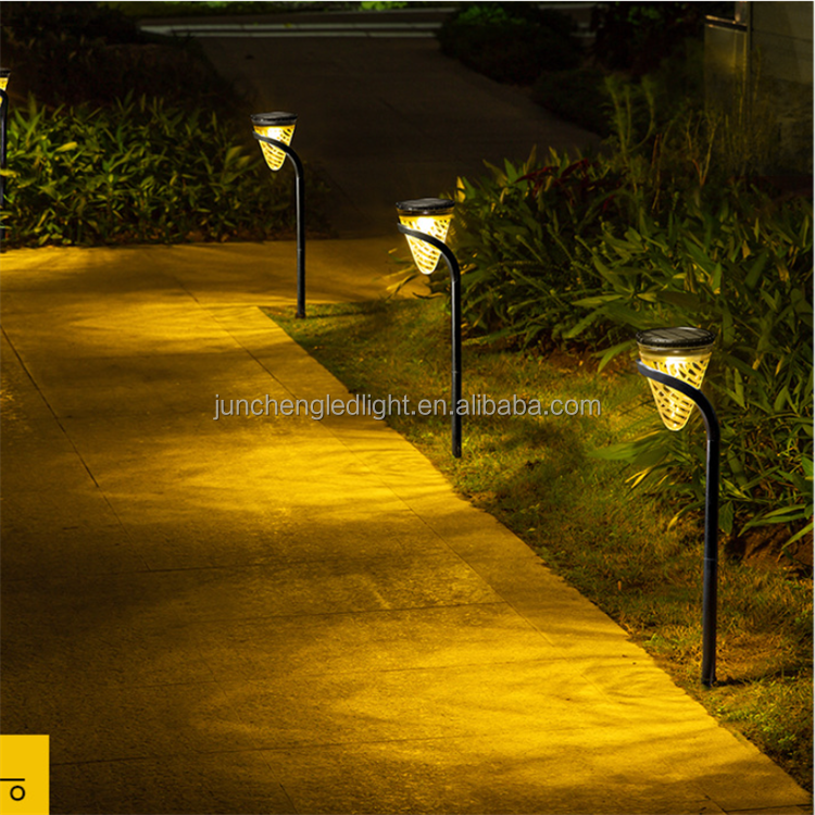 Modern Design Round 5W Landscape Bollard Light Outdoor Waterproof Led Solar Garden Lights for Garden Courtyard