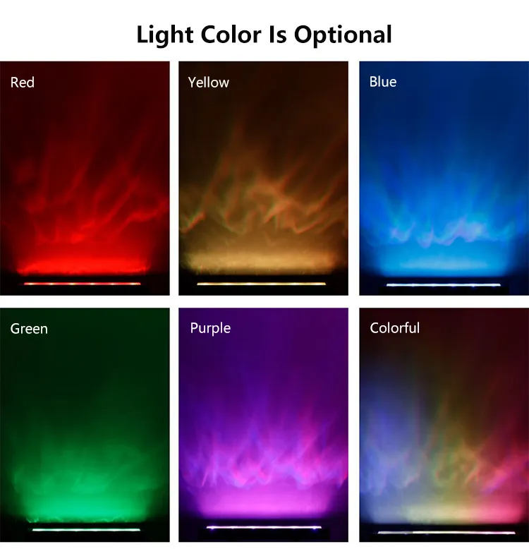 Outdoor Dynamic LED Water Wave Ripple Light Wall Washer RGBW 4 in 1 Water Pattern Building Landscape Light