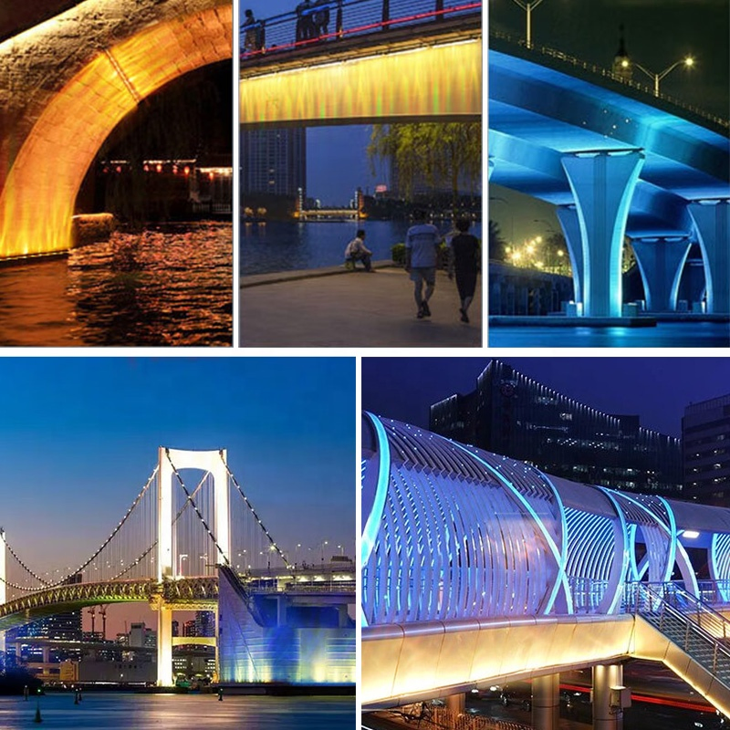 Outdoor Dynamic LED Water Wave Ripple Light Wall Washer RGBW 4 in 1 Water Pattern Building Landscape Light