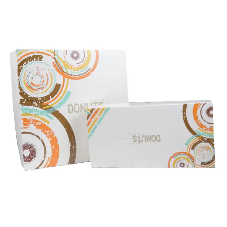 Cheap Easy Set-up Rectangular Cupcake Snack Bakery Cake Packaging Donuts Box for Muffins White Cookie Sweet Boxes With Window Supplier, Pricelist