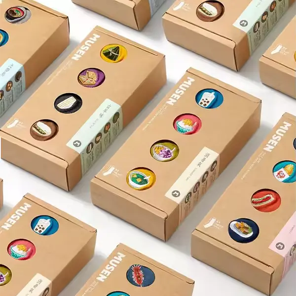 China Custom Logo Printed Corrugated E-Flute Paper Sock Packaging Boxes from China Suppliers and Factory Supplier, Factory